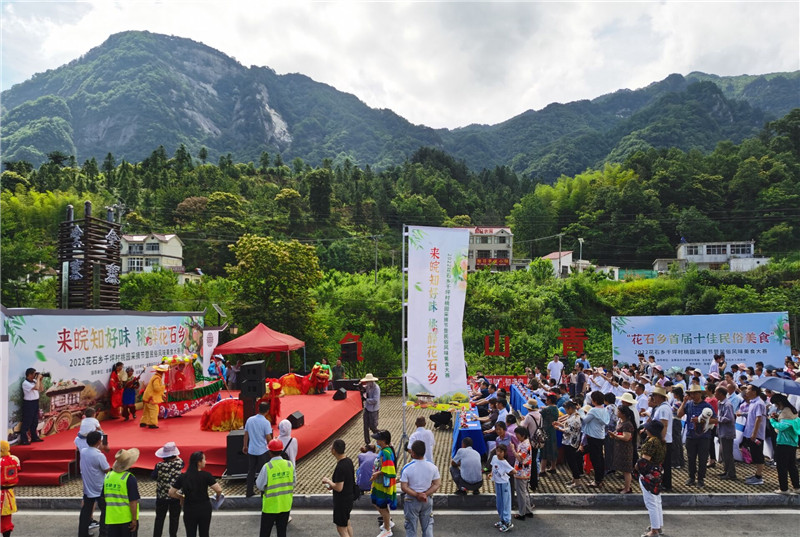 2022金寨花石乡千坪村桃园采摘节启幕